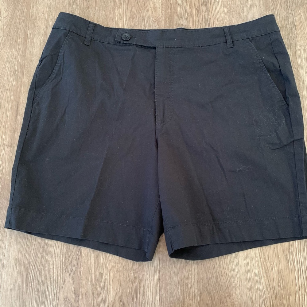 Style & Co black cotton shorts button fly 16